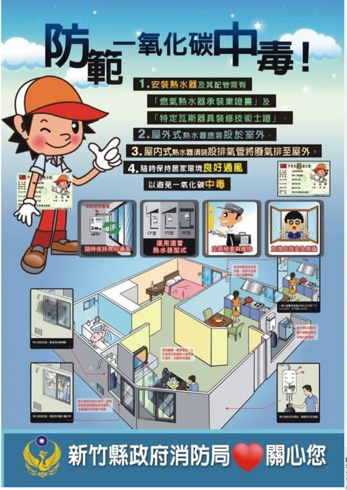 本縣「加強民眾防範一氧化碳中毒宣導」圖片